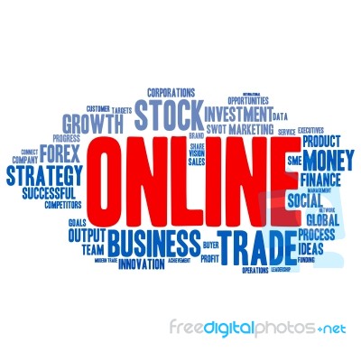 Business & Finance Related Word Cloud Background Stock Image