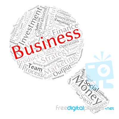 Business & Finance Related Word Cloud Background Stock Image