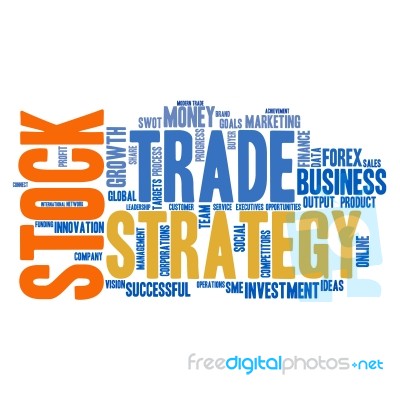 Business & Finance Related Word Cloud Background Stock Image