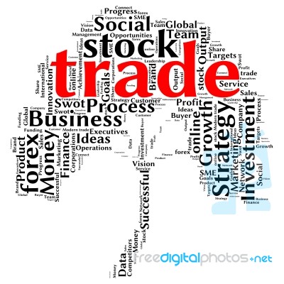 Business & Finance Related Word Cloud Background Stock Image