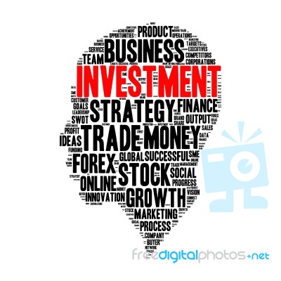 Business & Finance Related Word Cloud Background Stock Image