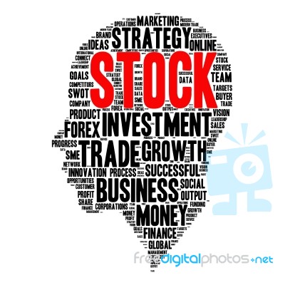 Business & Finance Related Word Cloud Background Stock Image