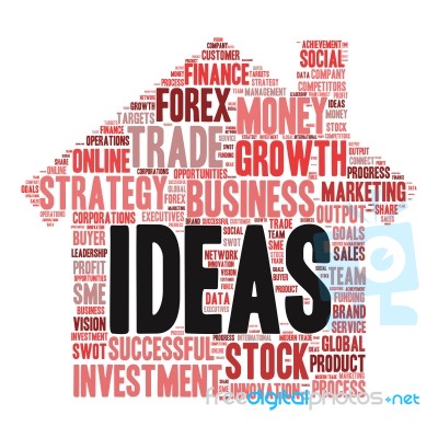 Business & Finance Related Word Cloud Background Stock Image