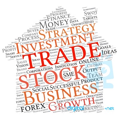 Business & Finance Related Word Cloud Background Stock Image