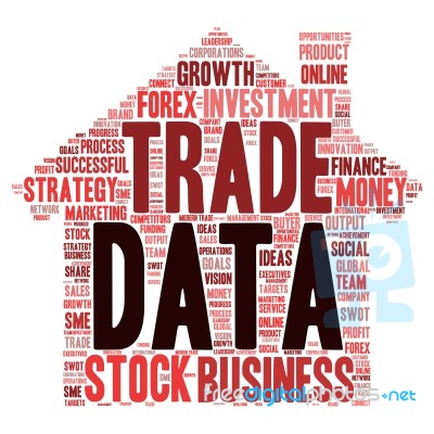 Business & Finance Related Word Cloud Background Stock Image