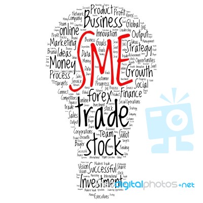 Business & Finance Related Word Cloud Background Stock Image