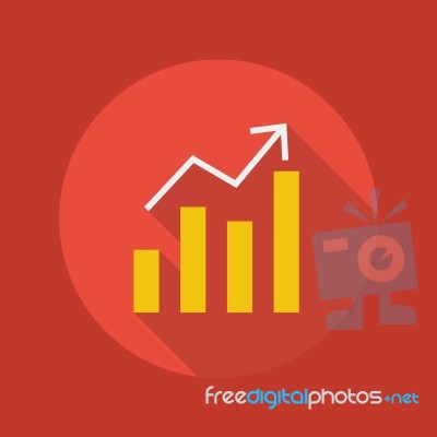 Business Flat Icon. Chart Stock Image