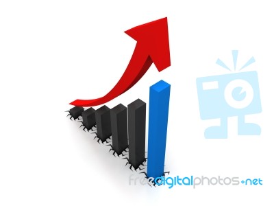 Business Grap Stock Image