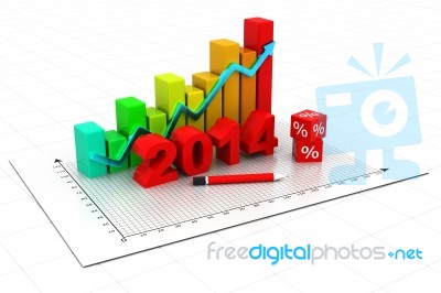 Business Graph 2014 Stock Image