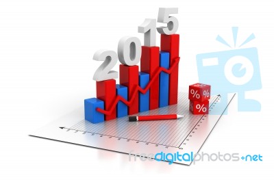 Business Graph 2015 Stock Image