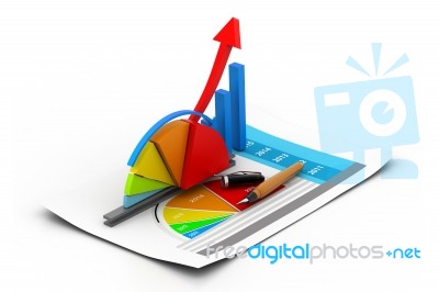 Business Graph  And Chart Stock Image