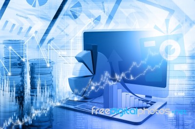 Business Graph And Chart Stock Image