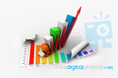 Business Graph Going Up Stock Image