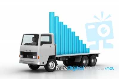 Business Graph In  Truck Stock Image