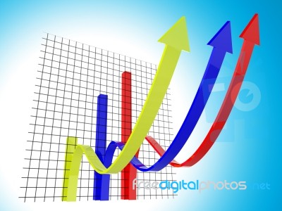 Business Graph Means Trend Statistics And Forecast Stock Image