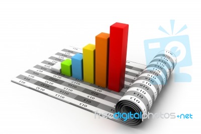 Business Graph On Chart Stock Image