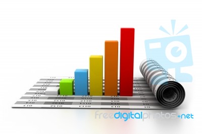 Business Graph On Chart Stock Image