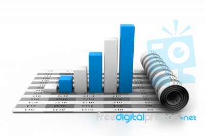 Business Graph On Chart Stock Image