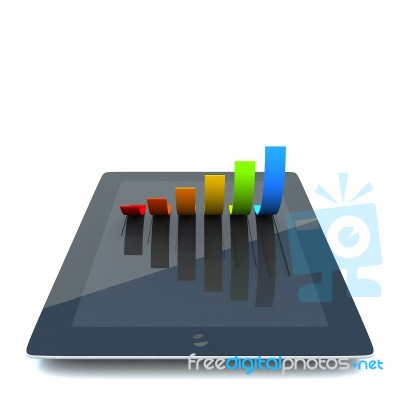 Business Graph On Tablet Stock Image