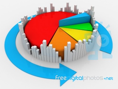 Business Graph, Pie Chart Stock Image