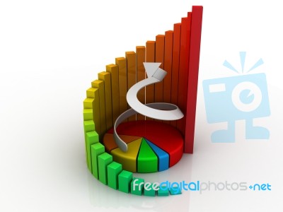 Business Graph, Pie Chart Stock Image