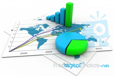 Business Graph With Chart Stock Image