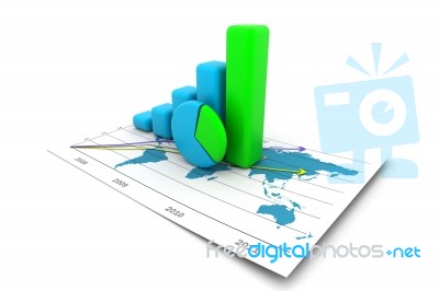 Business Graph With Chart Stock Image