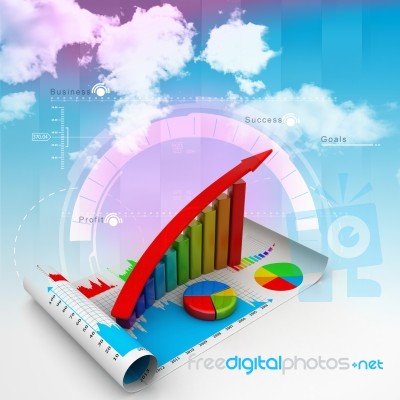 Business Growth Graph And Chart Stock Image