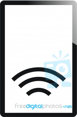 Business Icon Signal Online Tablet Wifi Stock Photo