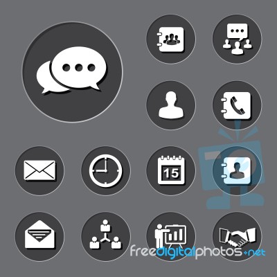 Business Icons Set. Illustration Stock Image