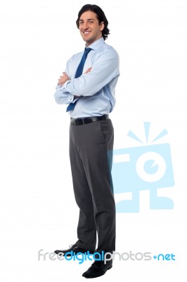 Business Male In Formals, Full Length Portrait Stock Photo