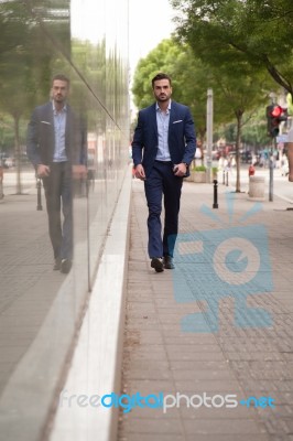 Business Man On The Street Stock Photo