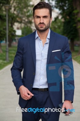 Business Man On The Street Stock Photo