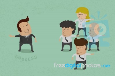 Business Man Opposition Stock Image