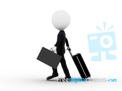 Business Man Traveling  Stock Image