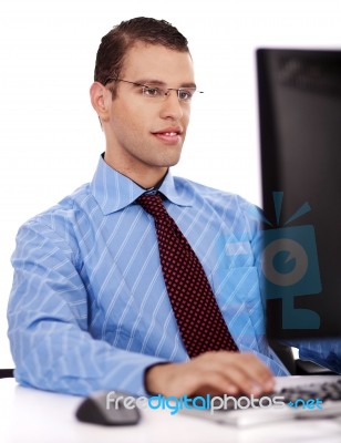 Business Man Working Stock Photo