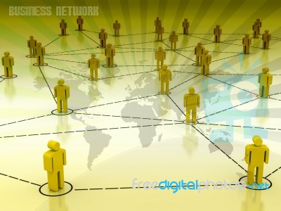 Business Network Stock Image