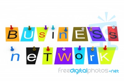 Business Network Text Stock Image