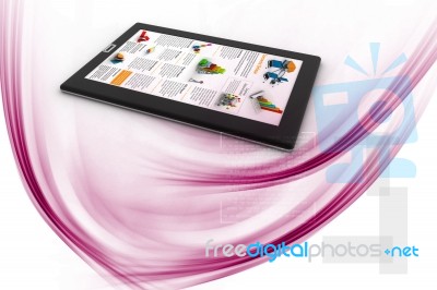 Business News On Tablet Pc Stock Image