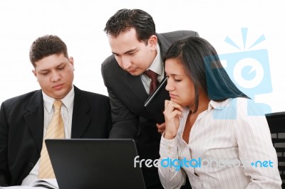 Business People During Meeting Stock Photo