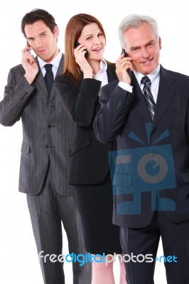 Business People On The Phone Stock Photo