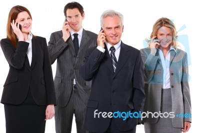 Business People On The Phone Stock Photo