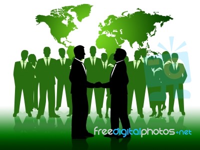 Business People Shows Working Together And Businessmen Stock Image