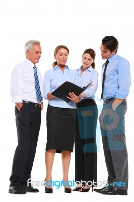 Business People Under Discussion Stock Photo