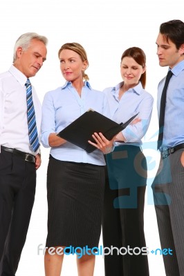 Business People Under Discussion Stock Photo