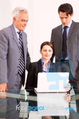 Business People Under Discussion Stock Photo