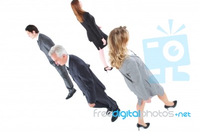 Business People Walking Stock Photo