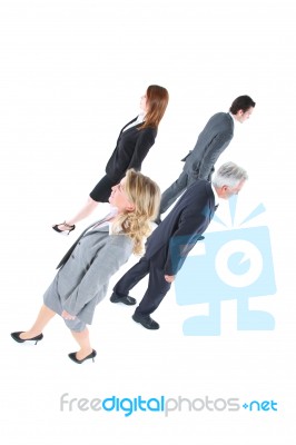 Business People Walking Stock Photo