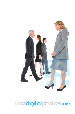 Business People Walking Stock Photo