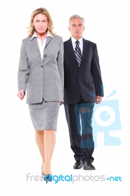 Business People Walking Stock Photo